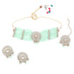 Florina Light Green Choker Necklace Set - Rajwada