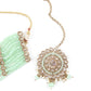 Florina Light Green Choker Necklace Set - Rajwada
