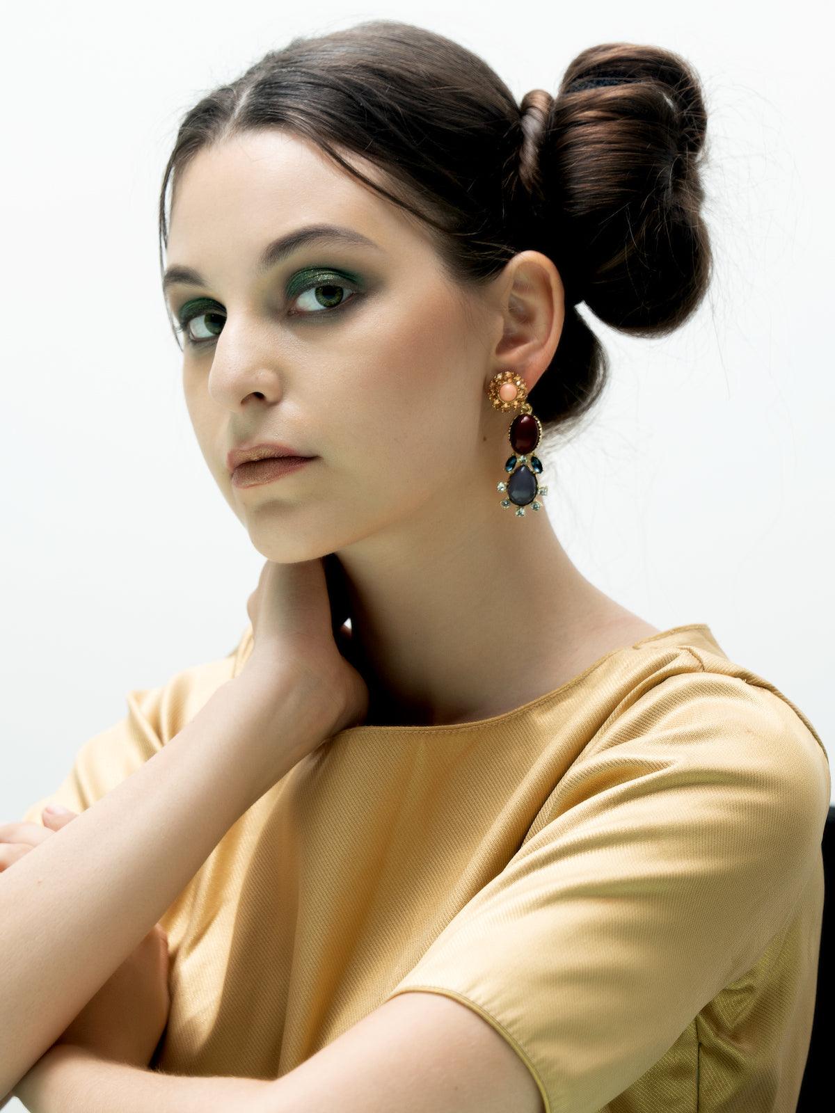 Flower Vine Dangle Earrings - Rajwada