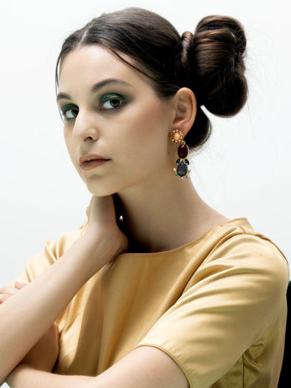 Flower Vine Dangle Earrings - Rajwada