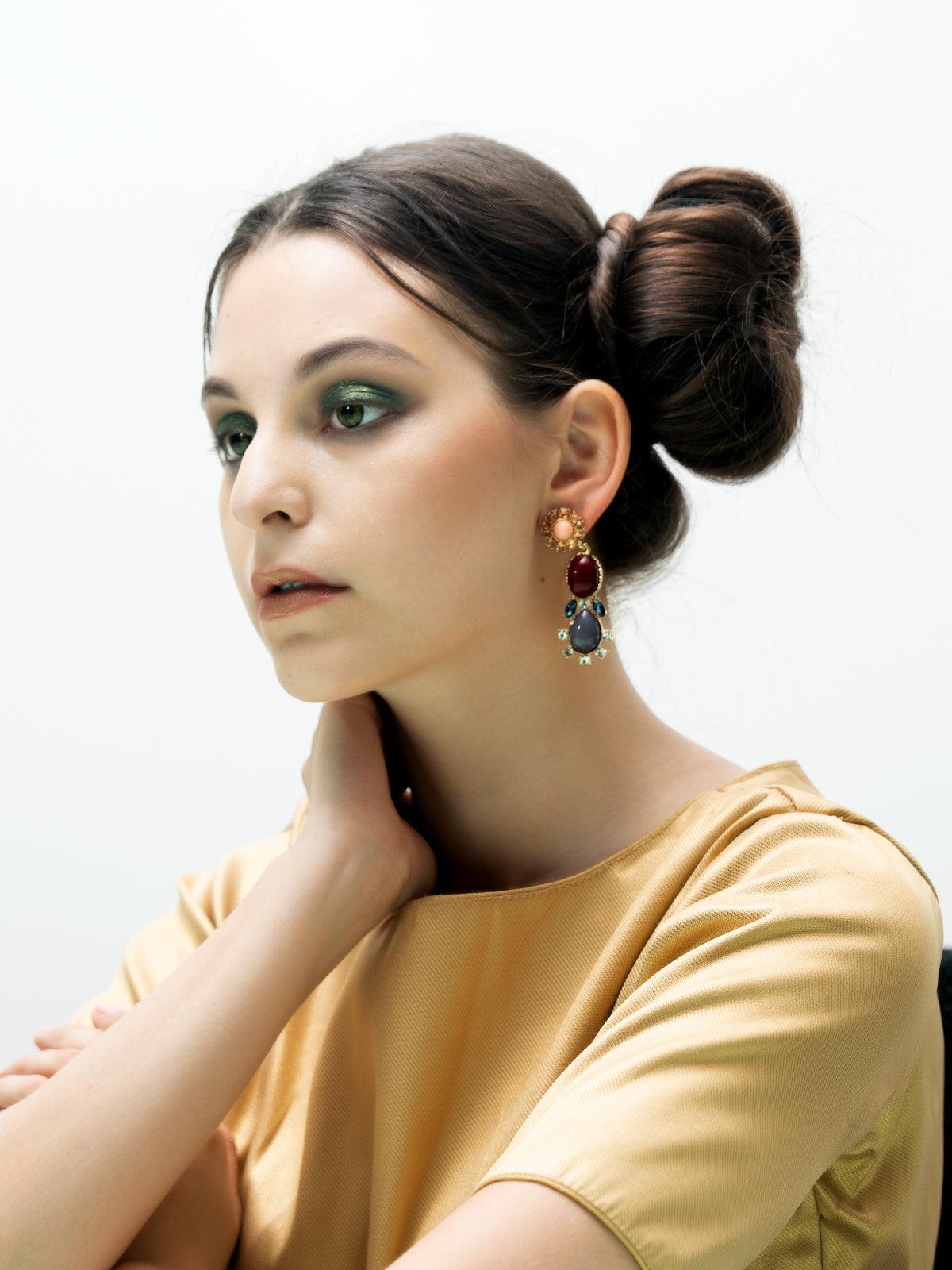 Flower Vine Dangle Earrings - Rajwada