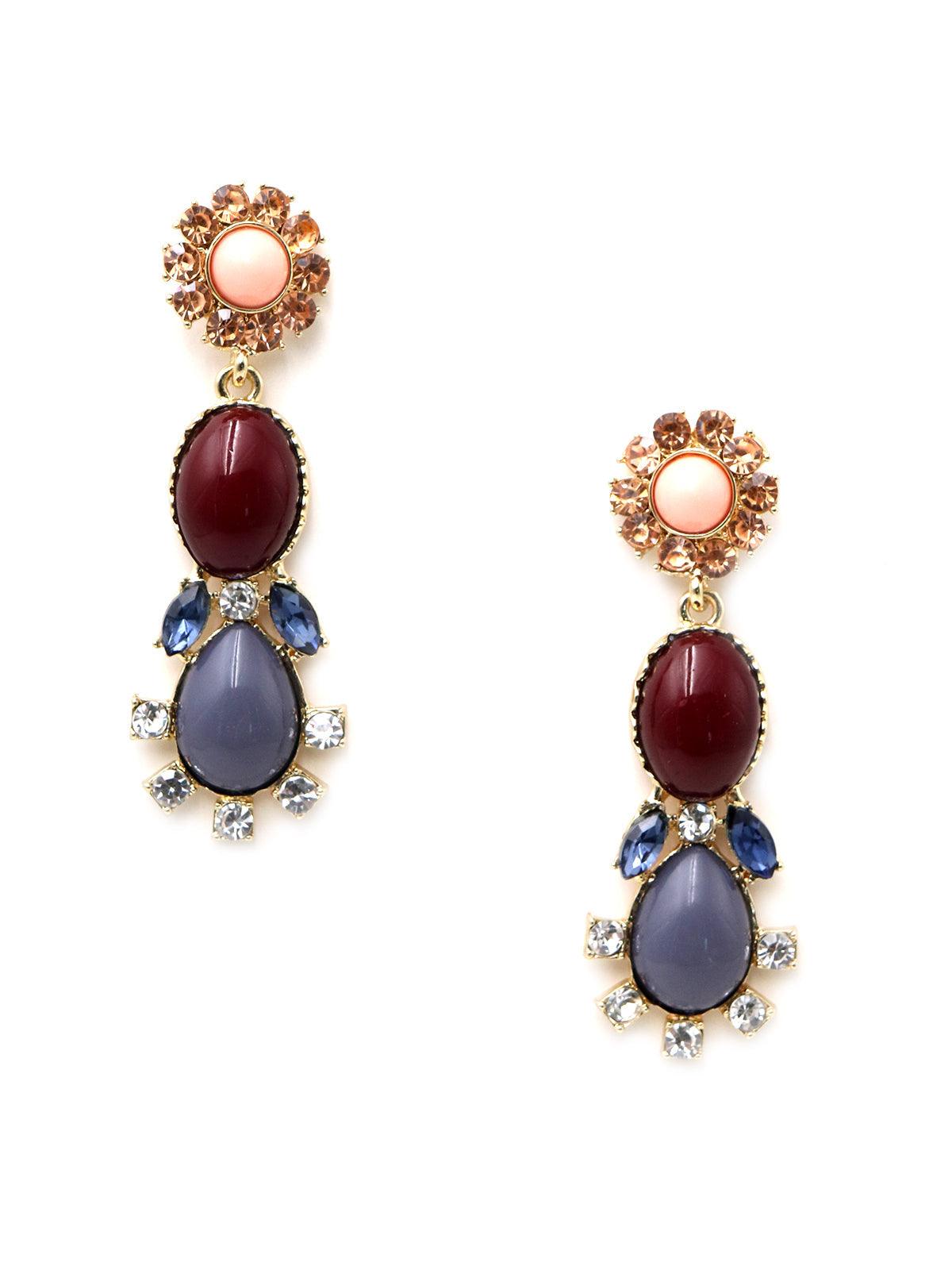 Flower Vine Dangle Earrings - Rajwada