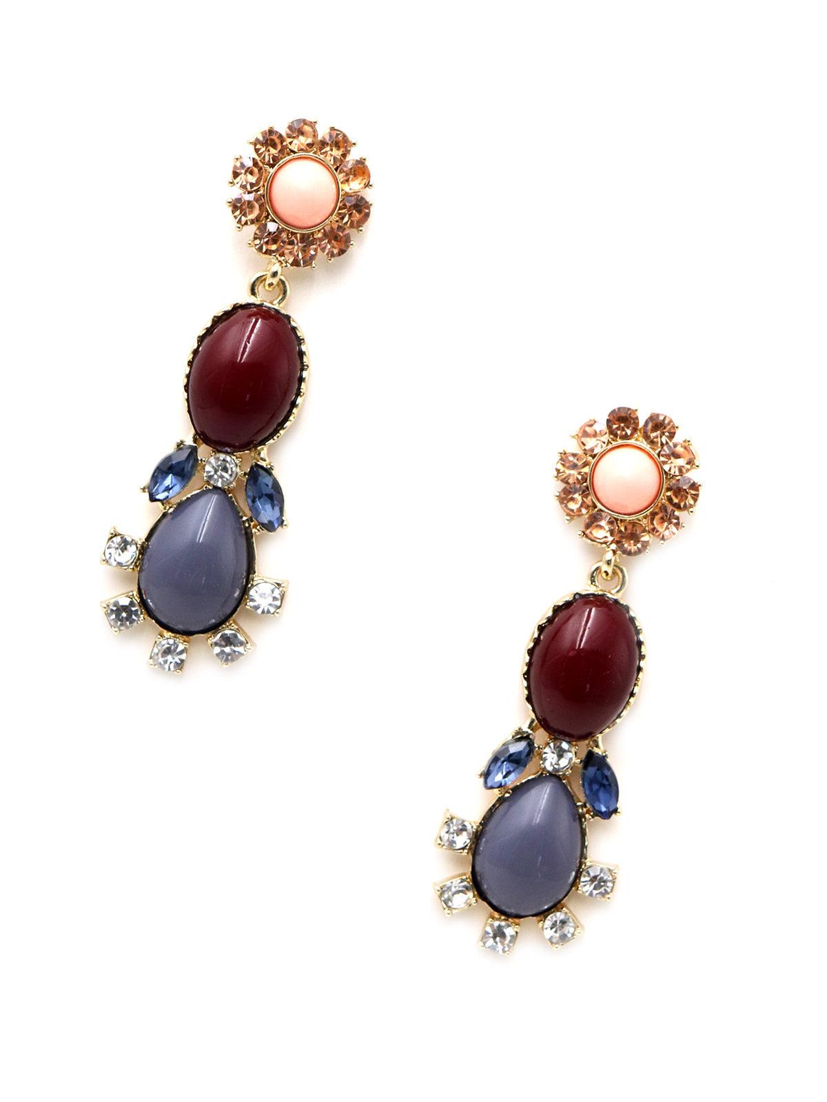 Flower Vine Dangle Earrings - Rajwada