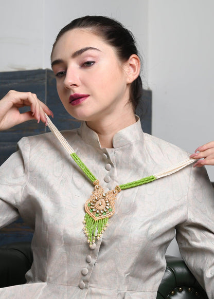 Fresh As Green Necklace Set - Rajwada