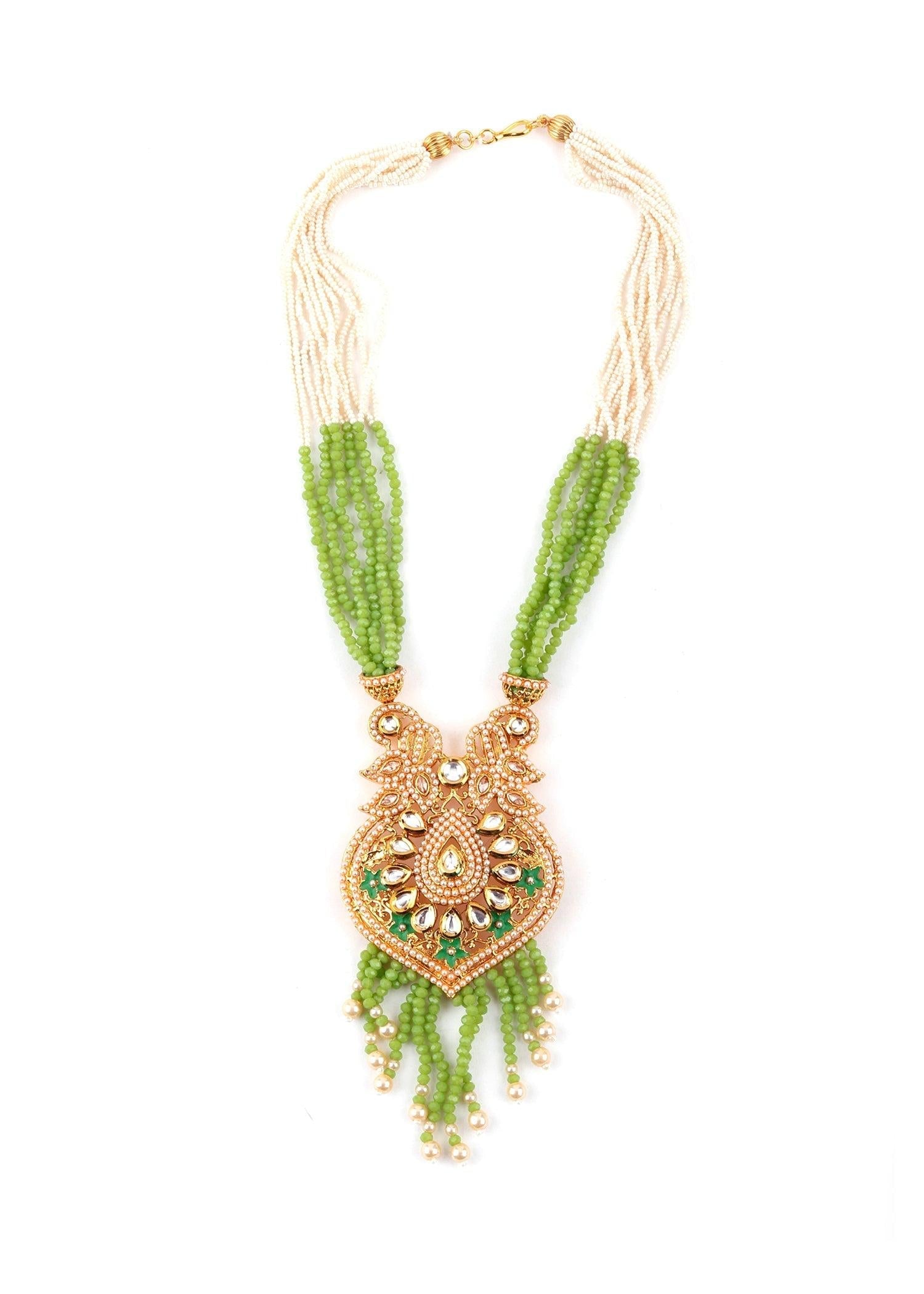 Fresh As Green Necklace Set - Rajwada