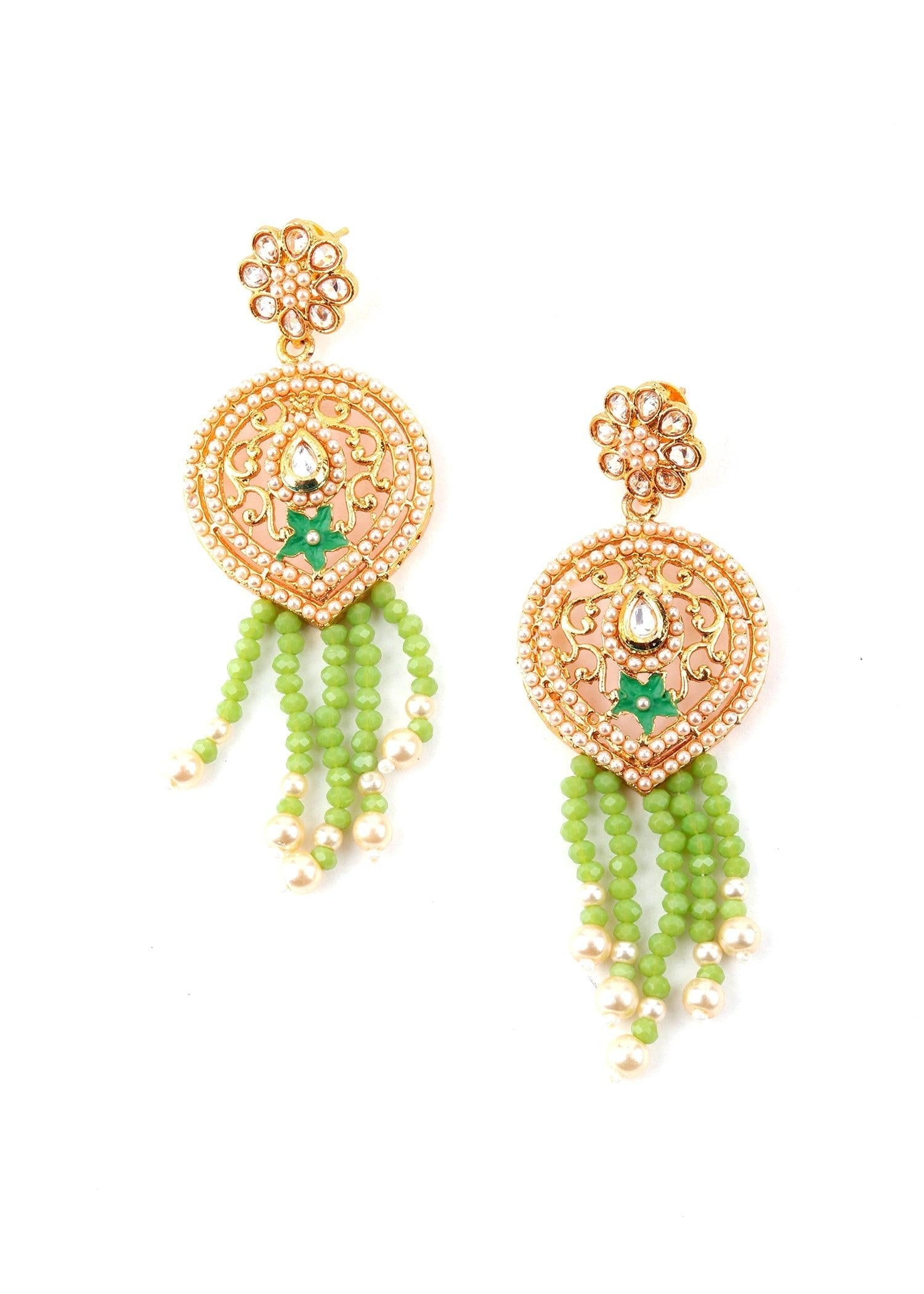 Fresh As Green Necklace Set - Rajwada