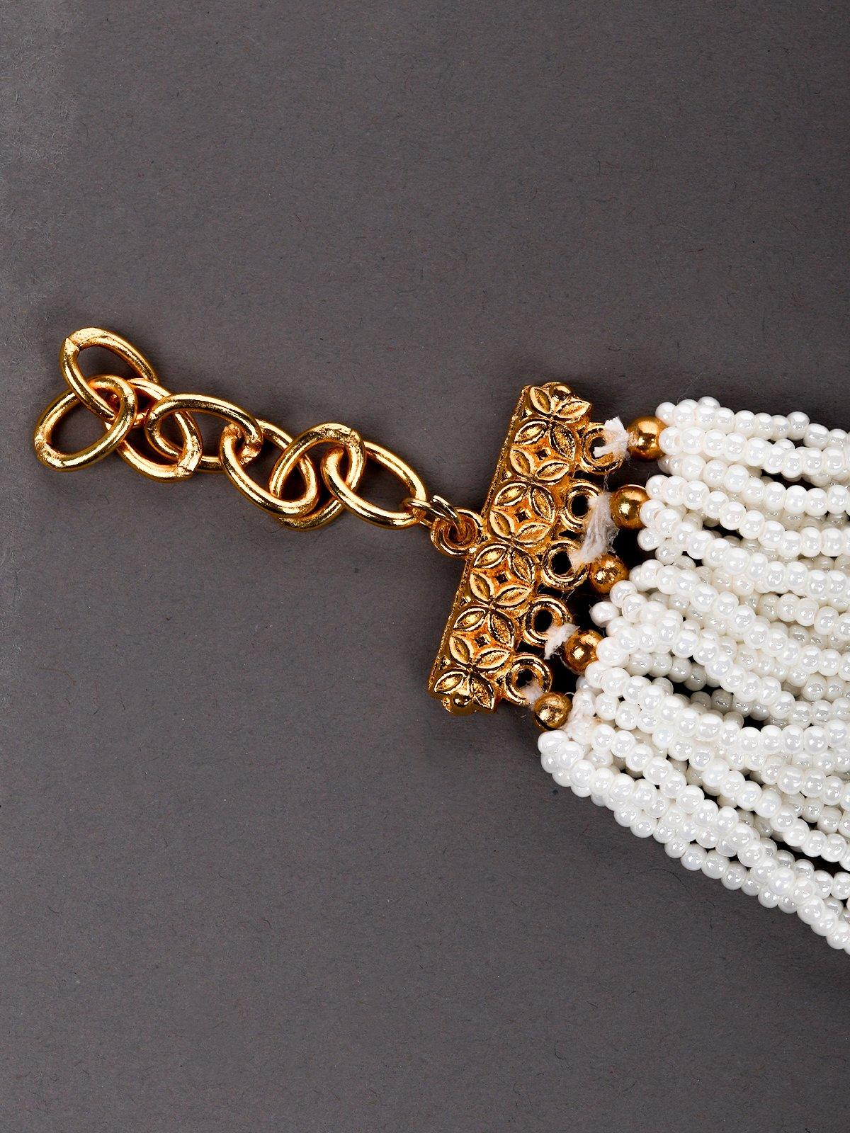 Fully Beaded bracelet With Kundan Work - Rajwada