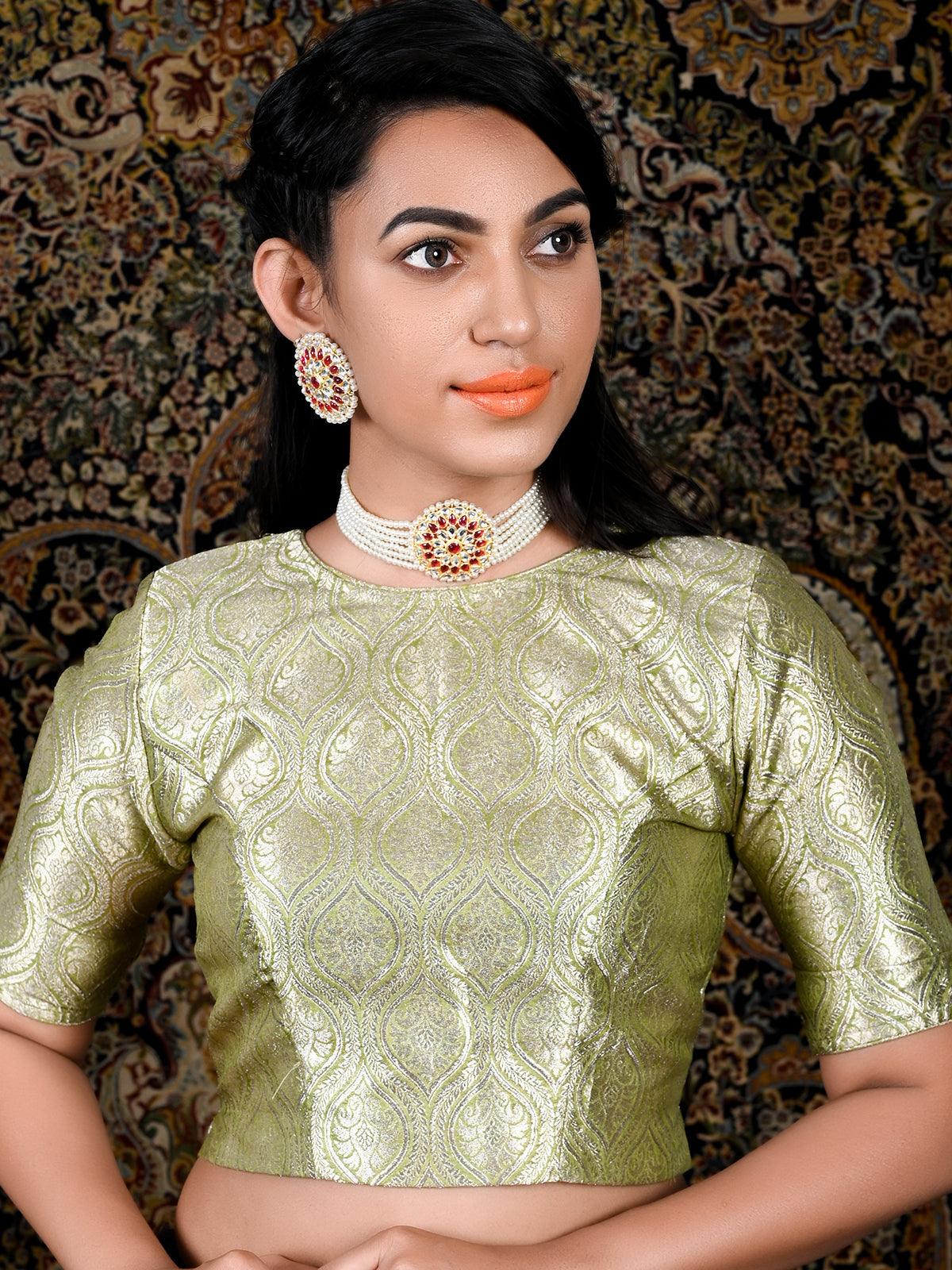Glamorous White Pearl-kundan Choker Set! - Rajwada