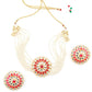 Glamorous White Pearl-kundan Choker Set! - Rajwada