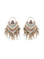Gogeous statement green drop earrings - Rajwada