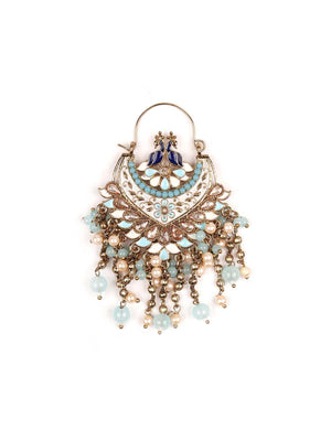Gogeous statement green drop earrings - Rajwada