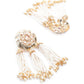 GOLD AND WHITE DANGLER EARRINGS - Rajwada