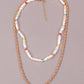 Gold and white layered necklace - Rajwada