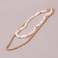 Gold and white layered necklace - Rajwada