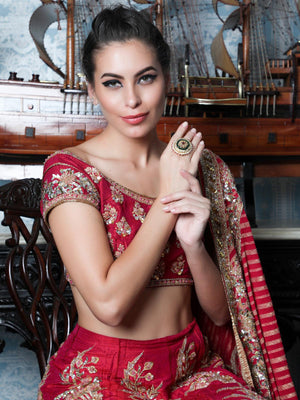GOLD  EMBELLISHED RING - Rajwada