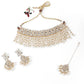 Gold-Plated Kundan And Moti Studded Choker Set - Rajwada