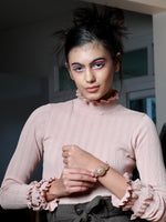 Gold studded bracelet for women - Rajwada