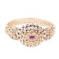 Gold studded bracelet for women - Rajwada