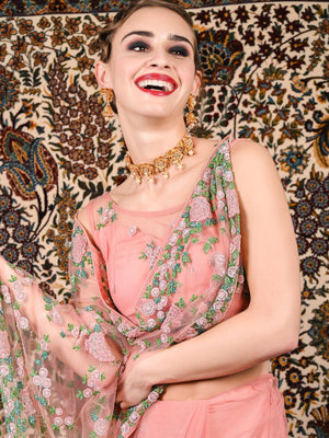 Gold Tone Floral Choker Set - Rajwada