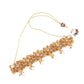 Gold Tone Floral Choker Set - Rajwada