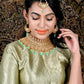 Gold Tone Green Mani Choker Set! - Rajwada