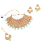 Gold Tone Green Mani Choker Set! - Rajwada