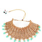 Gold Tone Green Mani Choker Set! - Rajwada