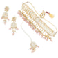 Gold Tone Half-Moon Design Choker Set - Rajwada