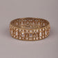 Gold-tone Kundan Polki finish Kada setÂ  - Rajwada