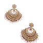 Gold Tone Lavender Pearl Necklace Set - Rajwada