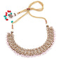 Gold Tone Lavender Pearl Necklace Set - Rajwada