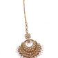 Gold Tone Lavender Pearl Necklace Set - Rajwada