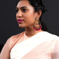 Gold Tone Magenta Pink Dangling Ring-Jhumka Earrings - Rajwada