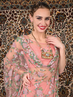 Gold Tone Multistring Tribal Necklace Set - Rajwada
