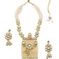 Gold Tone-Pearl Queen Necklace Set! - Rajwada