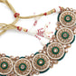 Gold Tone Pearls -Green Onyx Choker Set&nbsp; - Rajwada