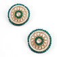 Gold Tone Pearls -Green Onyx Choker Set&nbsp; - Rajwada