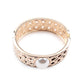Gold-tone textured stunning white pearl embellished bracelet - Rajwada