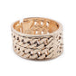Gold-tone textured stunning white pearl embellished bracelet - Rajwada