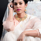 Gold Tone U-Shape Elegant Necklace - Rajwada