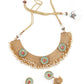 Gold Tone U-Shape Elegant Necklace - Rajwada