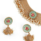 Gold Tone U-Shape Elegant Necklace - Rajwada