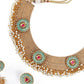 Gold Tone U-Shape Elegant Necklace - Rajwada