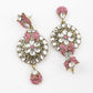 Golden And Light Pink Floral Choker Necklace - Rajwada