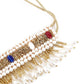 Golden Beaded Fabric Tie-able Tassel Belt! - Rajwada