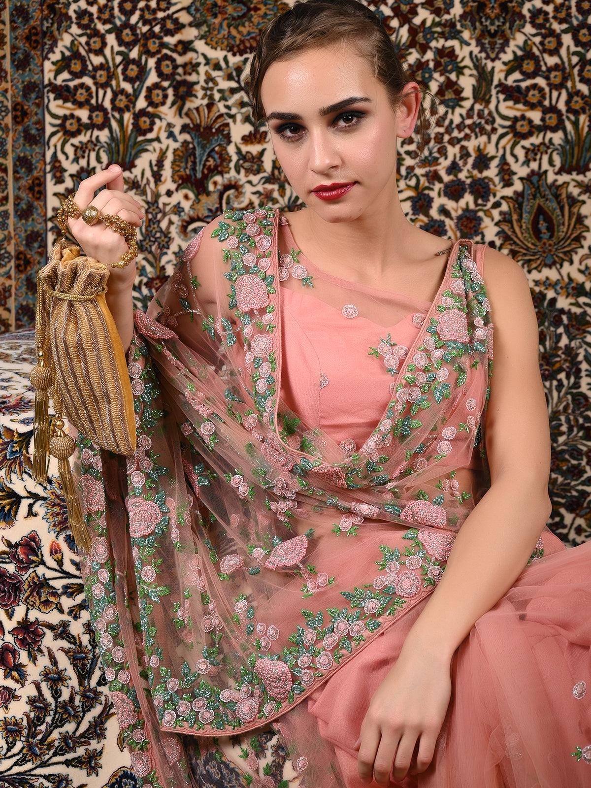 Golden Beaded Potli - Rajwada