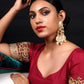 Golden Dangle White Pearl Dangle Earrings! - Rajwada