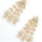 Golden Dangle White Pearl Dangle Earrings! - Rajwada