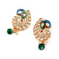 Golden Peacock Kundan Necklace Set - Rajwada