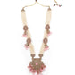 Gorgeous Baby Pink Beaded Kundan Necklace Set - Rajwada